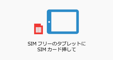 SIMフリーのタブレットにSIMカード挿して